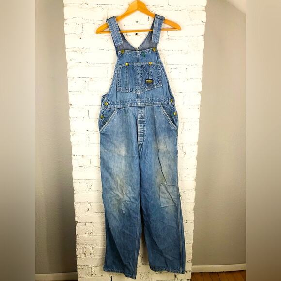 Vintage OshKosh B’Gosh Union Made Denim Jean Overalls - Picture 1 of 9